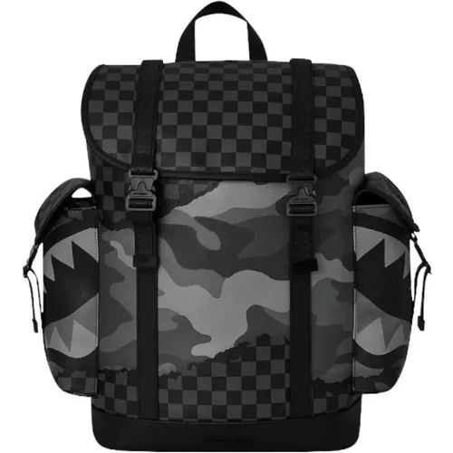 Backpacks, male, , Size: ONE SIZE Montecarlo Split Up Camo Tear Backpack - Sprayground - Modalova