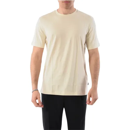 Cotton Logo T-shirt Regular Fit , male, Sizes: 3XL, 2XL, M, L, XL - Hugo Boss - Modalova