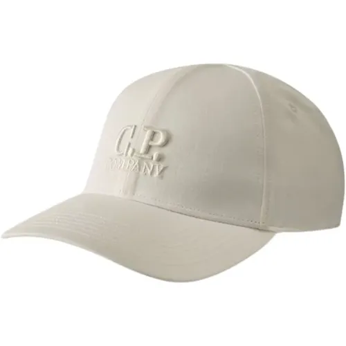 Caps, male, , Size: ONE SIZE Logo Cap in Gabardine Fabric - C.P. Company - Modalova