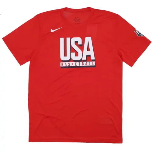 Sportswear, male, , Size: L USA Basketball Tee Shirt - Nike - Modalova