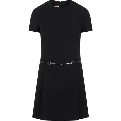 Silk Dress Round Neck , female, Sizes: 2XS, XS - Gucci - Modalova
