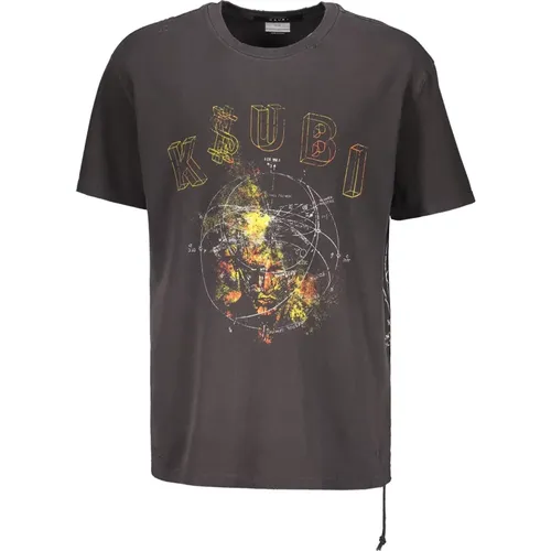 T-Shirts, male, , Size: S Ribbed Collar Cotton T-shirt - Ksubi - Modalova