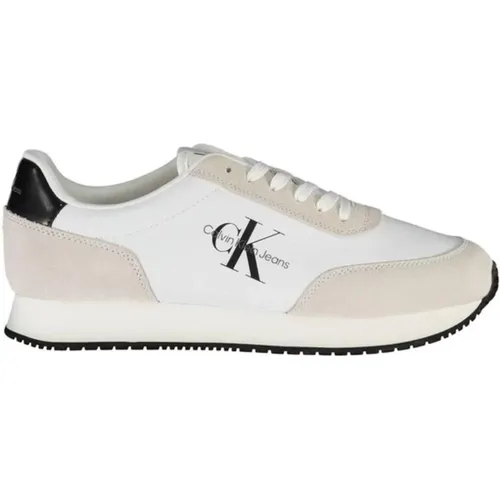 Lace-up Athletic Sneaker with Printed Detail , male, Sizes: 11 UK - Calvin Klein - Modalova