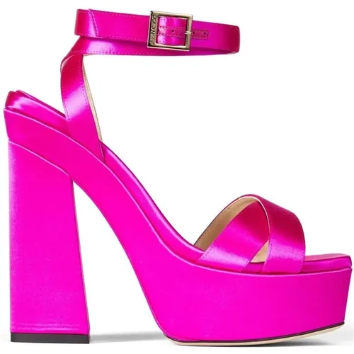 Sandals Fuchsia , female, Sizes: 5 1/2 UK, 3 1/2 UK, 6 UK, 4 UK, 3 UK - Jimmy Choo - Modalova