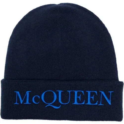 Beanies, male, , Size: M Logo Embroidered Hat - alexander mcqueen - Modalova