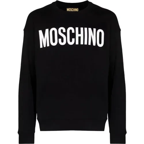 Sweatshirts, male, , Size: L Logo Print Sweatshirt - Moschino - Modalova