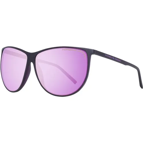 Sunglasses, female, , Size: ONE SIZE Lila Butterfly Sunglasses with Mirrored Lenses - Porsche Design - Modalova