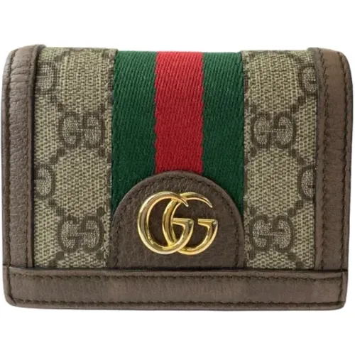 Pre-owned Wallets, female, , Size: ONE SIZE Pre-owned Canvas wallets - Gucci Vintage - Modalova