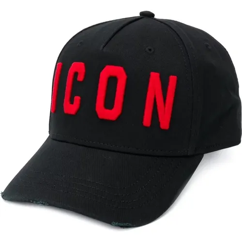 Caps, male, , Size: ONE SIZE Logo Embroidered Hat - Dsquared2 - Modalova