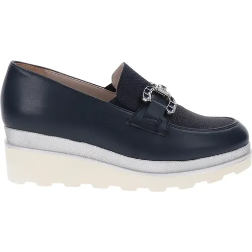 Damenloafer aus Leder und Stoff , Damen, Größe: 39 EU - Cinzia Soft - Modalova