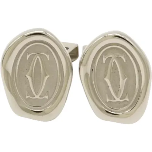 Pre-owned Jewellery, male, , Size: ONE SIZE Pre-owned Metal earrings - Cartier Vintage - Modalova