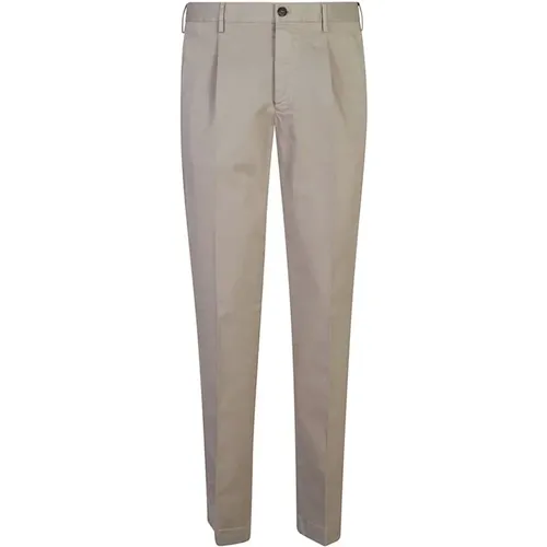 Pleated Chino Trousers , male, Sizes: 2XL - Incotex - Modalova