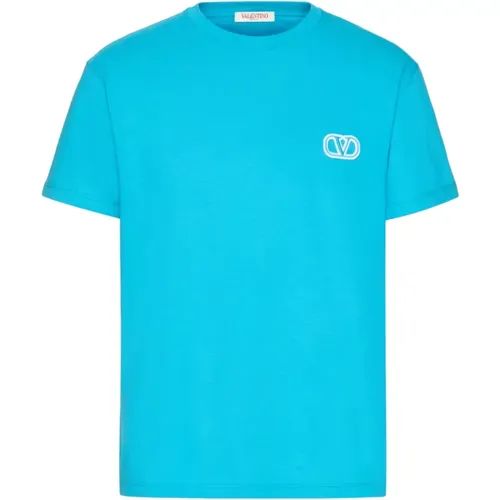 Clear VLogo T-shirts and Polos , male, Sizes: S, L, M, XL - Valentino Garavani - Modalova