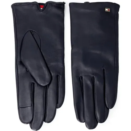 Blaue Wollmischung Einfache Handschuhe - Tommy Hilfiger - Modalova