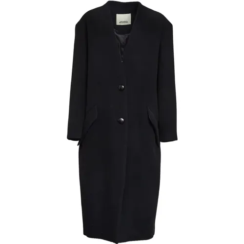 Single-Breasted Coats, female, , Size: S Florane Coat - Isabel marant - Modalova