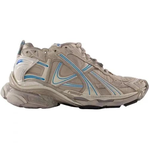 Round Toe Sneakers in Brown/Blue , male, Sizes: 6 UK, 4 UK, 3 UK, 5 UK, 2 UK - Balenciaga - Modalova