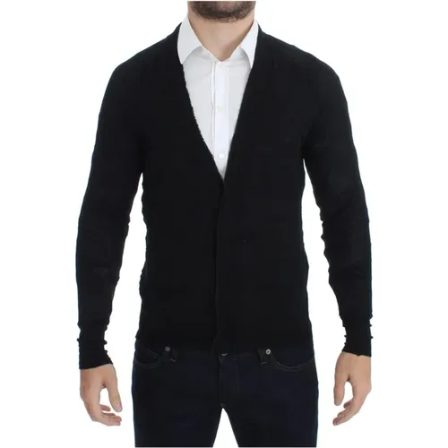 Cardigans, male, , Size: M Extra Fine Wool Cardigan Sweater - Costume National - Modalova