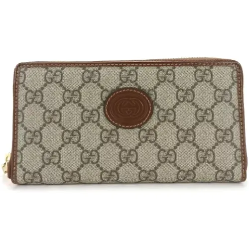 Pre-owned Wallets, female, , Size: ONE SIZE Pre-owned Canvas wallets - Gucci Vintage - Modalova