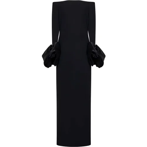 Schwarzes Talia Maxi Kleid , Damen, Größe: S - Solace London - Modalova