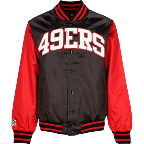 Bomber Jackets, male, , Size: L NFL Satin Bomber Jacket San Francisco 49ers - new era - Modalova