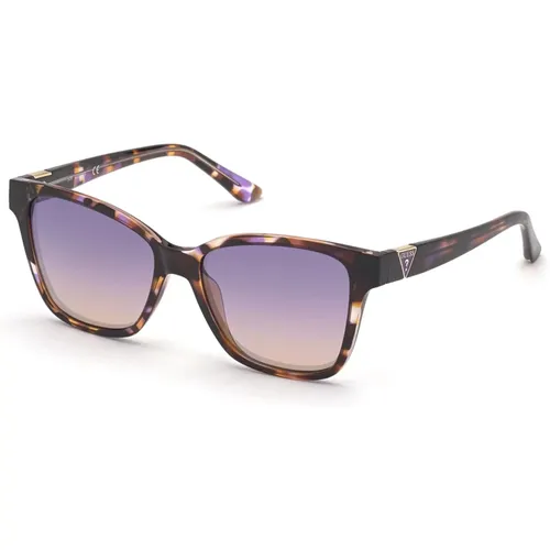 Stilvolle Sonnenbrille mit violetten Gläsern , Damen, Größe: 54 MM - Guess - Modalova