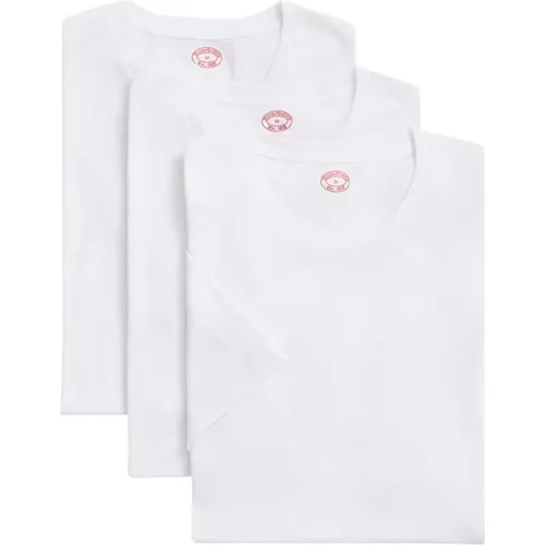 Weiße Supima Baumwolle Crewneck 3er-Pack T-Shirts , Herren, Größe: XL - Brooks Brothers - Modalova