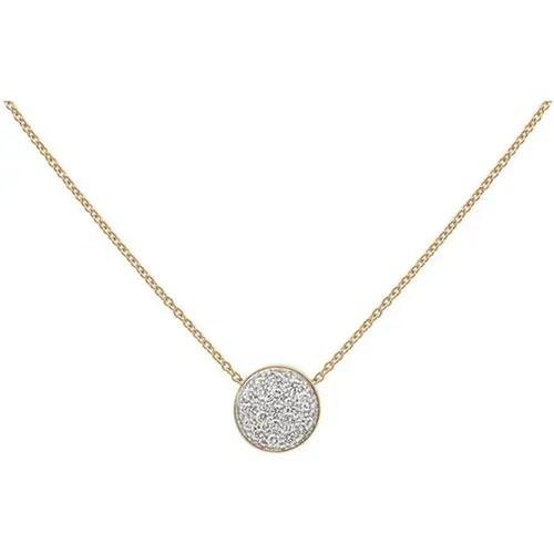 Rose Gold Necklace with Diamond and White Enamel , female, Sizes: ONE SIZE - Chantecler - Modalova