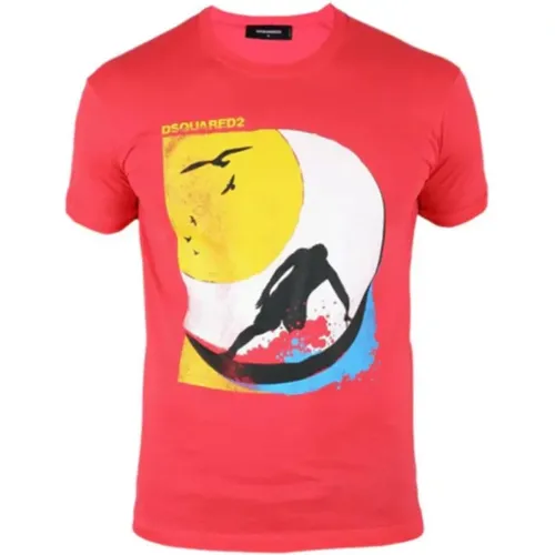 T-Shirt - Made in Italy - Chic Dan Fit , male, Sizes: S - Dsquared2 - Modalova