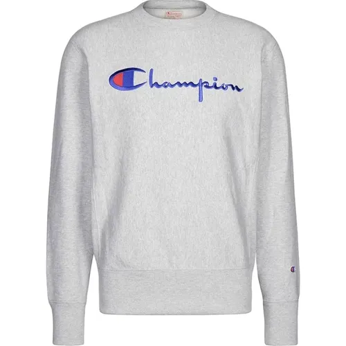 Sweatshirts, male, , Size: XL Reverse Weave Crewneck Sweatshirt Grey - Champion - Modalova