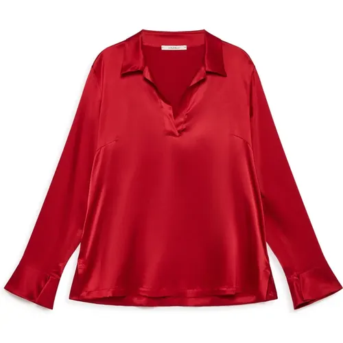 Elegant Silk Satin Shirt , Damen, Größe: S - MALIPARMI - Modalova