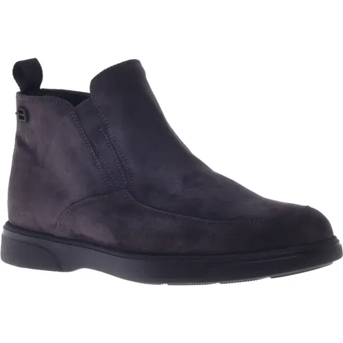 Ankle boots in dark grey suede - Baldinini - Modalova