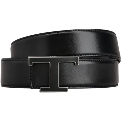 Belts, male, , Size: 105 CM Reversible Leather Belt Timeless Buckle - TOD'S - Modalova