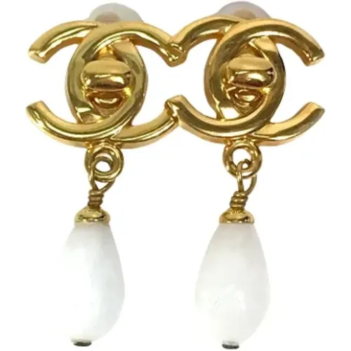 Pre-owned Metal earrings , female, Sizes: ONE SIZE - Chanel Vintage - Modalova