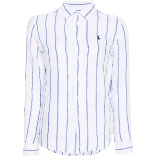 Relaxed Button Front Long Sleeve Shirt , female, Sizes: L, S, M - Ralph Lauren - Modalova