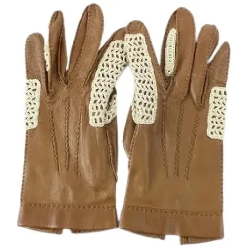 Pre-owned Accessories, female, , Size: ONE SIZE Pre-owned Leather gloves - Hermès Vintage - Modalova