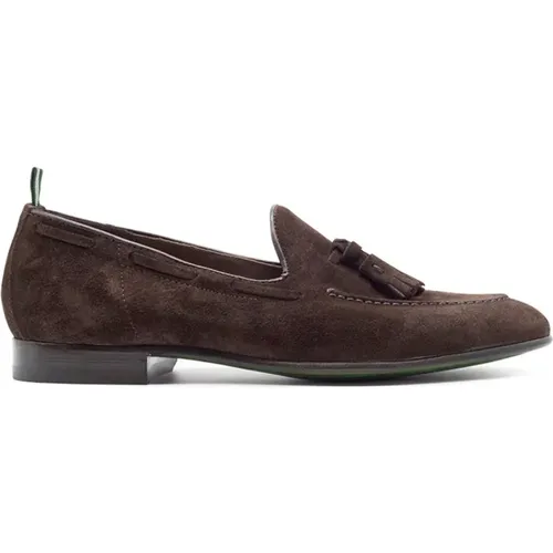 Handgefertigte Braune Wildleder Loafer Schuhe , Herren, Größe: 43 1/2 EU - GREEN GEORGE - Modalova