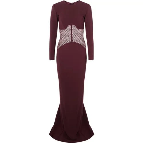 Roter Teppich Rouge Noir Elegantes Kleid , Damen, Größe: L - Elisabetta Franchi - Modalova