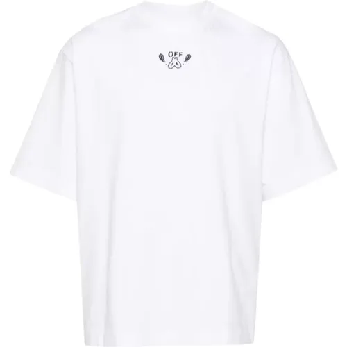 Off , Arrows T-shirt Polo , male, Sizes: M, S - Off White - Modalova