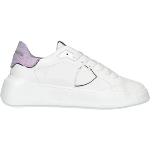 Niedrige Top Tres Temple Sneakers , Damen, Größe: 37 EU - Philippe Model - Modalova