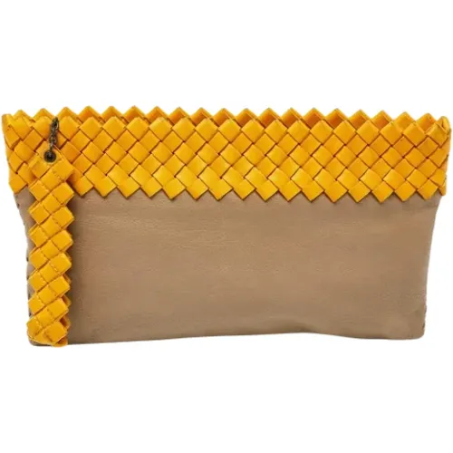 Pre-owned Leather clutches , female, Sizes: ONE SIZE - Bottega Veneta Vintage - Modalova