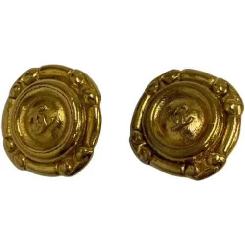 Pre-owned Jewellery, female, , Size: ONE SIZE Pre-owned Metal earrings - Chanel Vintage - Modalova