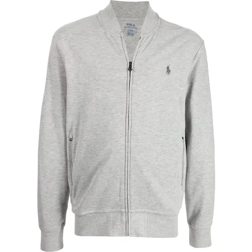 Casual Grauer Vollreißverschluss Pullover , Herren, Größe: 2XL - Polo Ralph Lauren - Modalova