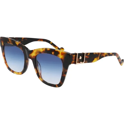 Light Havana/Blue Shaded Sunglasses Lj746S , female, Sizes: 50 MM - Liu Jo - Modalova