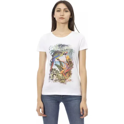 Action Cotton T-Shirt , female, Sizes: L, S, XL, 2XL, M, XS - Trussardi - Modalova