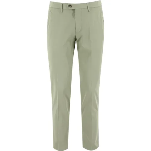 Chinos, male, , Size: W35 Slim Fit Cotton Trousers - Michael Coal - Modalova