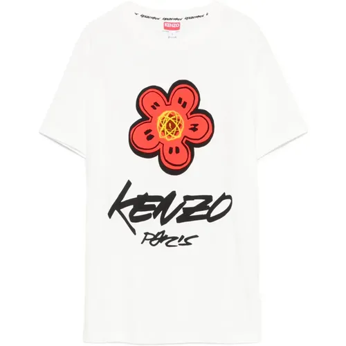 T-Shirts, female, , Size: S Printed Crewneck T-shirts and Polos - Kenzo - Modalova