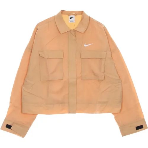 Essential Gewebte Field Jacket , Damen, Größe: M - Nike - Modalova