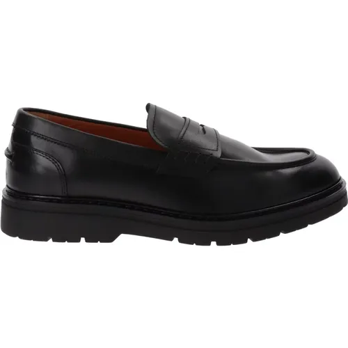 Loafers, male, , Size: 9 US Leather Mens Loafers Stylish Choice - Nerogiardini - Modalova