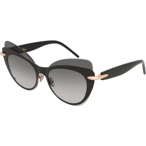 Golden Sunglasses with Grey Lens , female, Sizes: 60 MM - Pomellato - Modalova