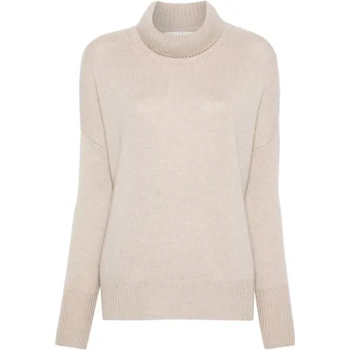 Beiger Kaschmirstrick Rollkragenpullover , Damen, Größe: XS - Lisa Yang - Modalova